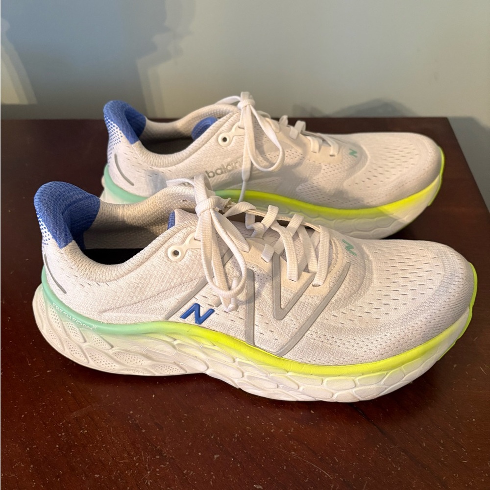 New Balance “More” with Fresh Foam White and Lime Running shoes